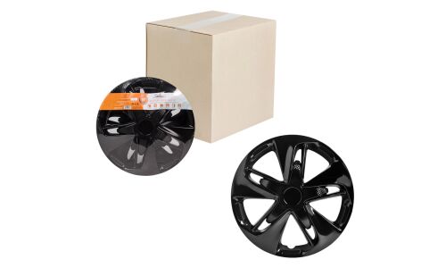 Колпаки на колеса Airline Супер Астра, 15", черные глянцевые, 2 шт, арт. AWCC-15-27