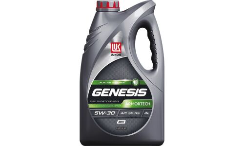 Масло моторное Лукойл Genesis Armortech DX1 5w30, синтетическое, API SP RC, ILSAC GF-6A, для бензинового двигателя, 4л, арт. 3173877