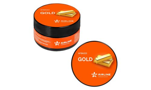 Ароматизатор на торпедо Airline «Планета» Gold (Парфюм), гелевый, банка 60мл, арт. AFBA223
