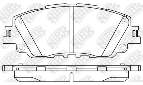 Колодки тормозные дисковые NiBK, комплект на ось (4 шт), арт. PN1857