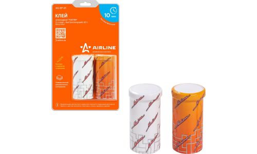 Клей эпоксидный Airline «FASTER» Epoxy Glue, многоцелевой, двухкомпонентный, быстросохнущий, флакон 60г, арт. AG-EP-01