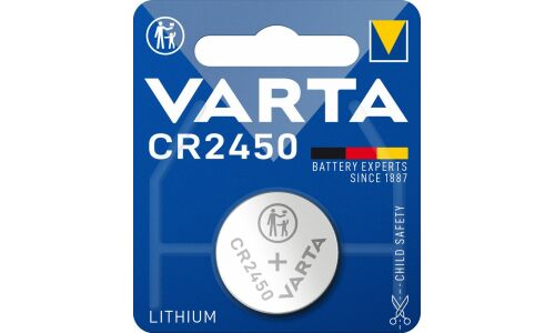 Батарейка литиевая Varta, CR2450 (Ø24.0x5.0мм), 3В, 1 шт, арт. 6450.101.401