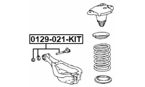Комплект болта регулировочного (эксцентрика) Febest 0129-021-KIT, для Lexus (OEM 48409-48030) (+гайка, шайба)