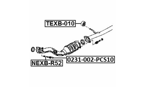 Гайка (10 шт. в упаковке) | прав/лев Febest, арт. 0231-002-PCS10