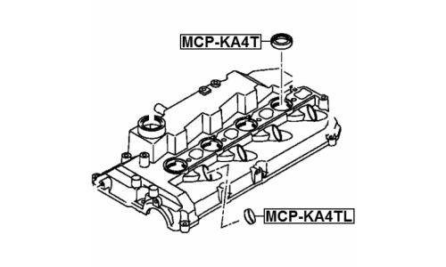 Кольцо уплотнительное топливной форсунки Febest, арт. MCP-KA4T