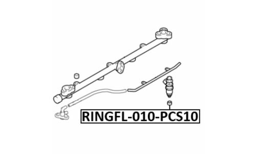 Кольцо уплотнительное топливной форсунки Febest, 10 шт, арт. RINGFL-010-PCS10