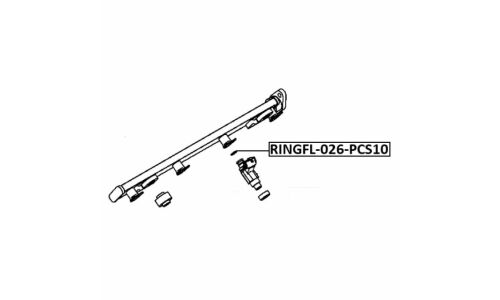 Кольцо уплотнительное топливной форсунки Febest, 10 шт, арт. RINGFL-026-PCS10