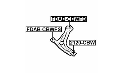 Опора шаровая Febest, передняя, арт. 2120-CBW