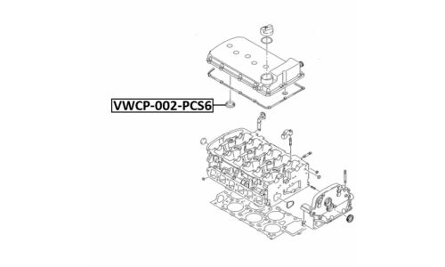 Уплотнитель свечного колодца (6 шт. в упаковке) Febest, арт. VWCP-002-PCS6