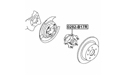 Ступица колеса Febest, задняя, арт. 0282-B17R