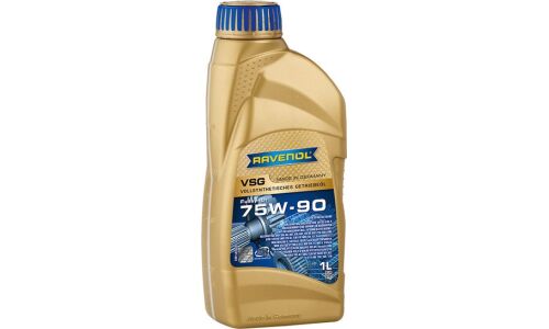 Масло трансмиссионное Ravenol VSG 75w90, синтетическое, API GL-4/GL-5, для МКПП, раздаточных коробок и редукторов, 1л, арт. 1221101-001-01-999