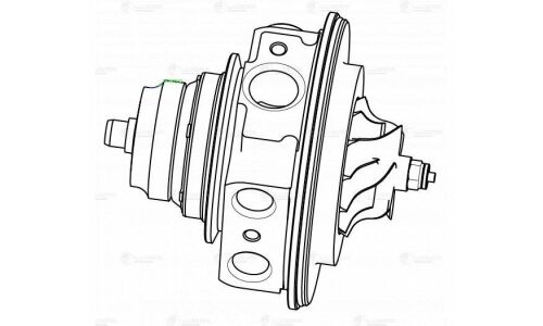 Турбокомпрессор б/корп. (картридж) для а/м VW Tiguan (08-)/Golf (03-) 1.4T (тип К03) Luzar, арт. LAT 5014
