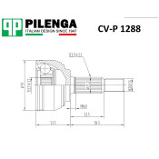 ШРУС Pilenga, передний, наружный, арт. CV-P 1288