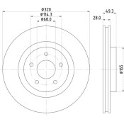 Диск тормозной Nisshinbo, арт. ND2051K