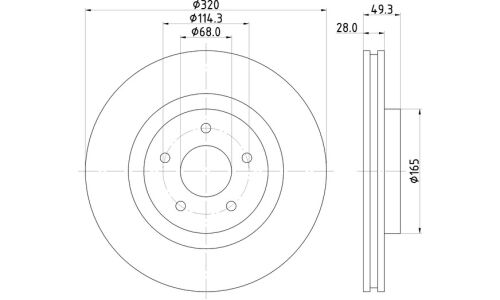 Диск тормозной Nisshinbo, арт. ND2051K