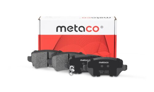 Колодки тормозные дисковые Metaco, задние, комплект на ось (4 шт), арт. 3010-008