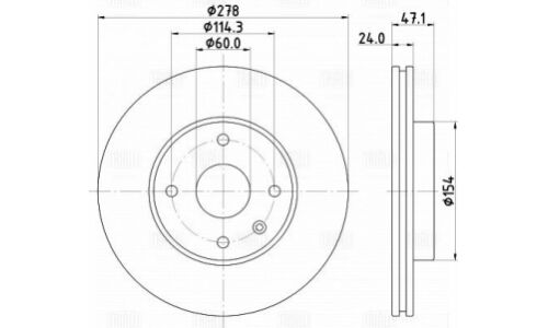 Диск тормозной | перед Trialli, арт. DF 062108