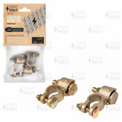 Клеммы АКБ Startvolt, в комплекте, латунь, 8мм болт и гайка для проводов до 50мм кв., арт. SBT 024