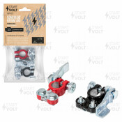 Клеммы АКБ Startvolt, в комплекте, цинк с покрытием, прижимная планка, арт. SBT 021