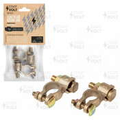 Клеммы АКБ Startvolt, в комплекте, латунь, 8мм болт и гайка для проводов до 35мм кв.(SBT 023