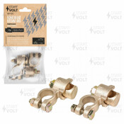 Клеммы АКБ Startvolt, в комплекте, латунь, 8мм болт и гайка для проводов до 75мм кв., арт. SBT 025