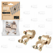 Клеммы АКБ Startvolt, в комплекте, латунь, 11мм болт и гайка для проводов до 90мм кв., арт. SBT 026