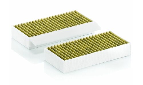 Фильтр салонный Mann-Filter FreciousPlus, угольный + биофункциональный, с противоаллергенным и антибактериальным действием, комплект 2шт, арт. FP 26 028-2
