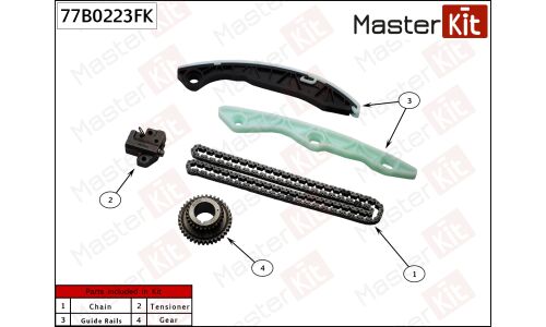Комплект цепи ГРМ Master KiT, арт. 77B0223FK