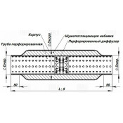 Стронгер Trialli, Ø83/60, длина 300мм, алюминизированная сталь, арт. ESM 60300d