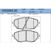 Колодки тормозные Jeenice дисковые, арт. WS2845.00