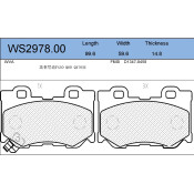 Колодки тормозные дисковые Jeenice, комплект на ось (4 шт), арт. WS2978.00