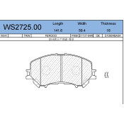 Колодки тормозные дисковые Jeenice, комплект на ось (4 шт), арт. WS2725.00