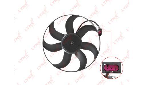 Вентилятор охлаждения радиатора LYNXauto, арт. RF-1194