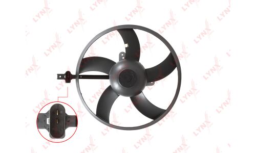 Вентилятор охлаждения радиатора LYNXauto, арт. RF-1178