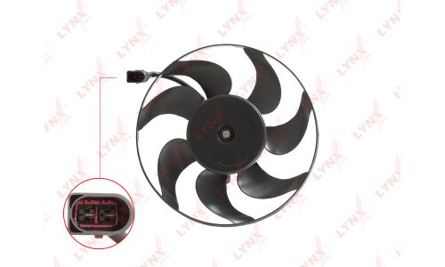 Вентилятор охлаждения радиатора LYNXauto, арт. RF-1510