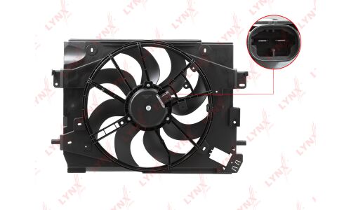 Вентилятор охлаждения радиатора LYNXauto, арт. RF-1567
