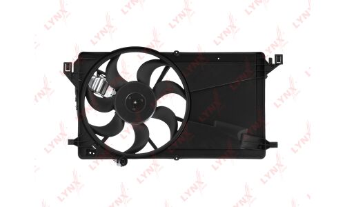 Вентилятор охлаждения радиатора LYNXauto, с кожухом, арт. RF-1568