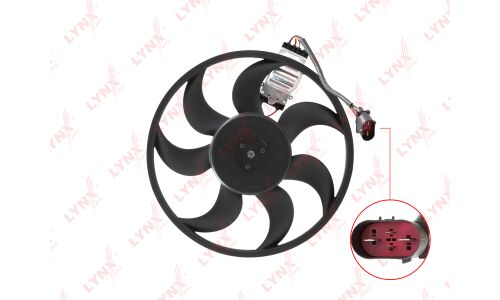 Вентилятор охлаждения радиатора LYNXauto, арт. RF-1608