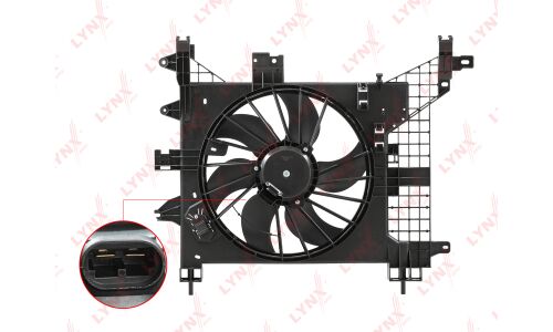 Вентилятор охлаждения радиатора LYNXauto, арт. RF-1613
