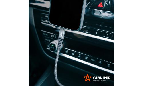 Кабель для мобильных устройств Airline, с USB Type-C на Lightning, 1м, серый, нейлоновый, поддержка Power Delivery, арт. ACH-IPD-26