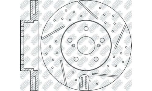 Диск тормозной NiBK перфорированный, арт. RN1122DSET
