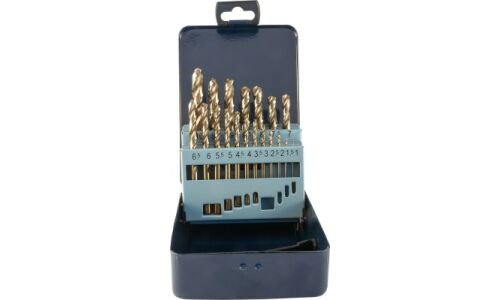 Свёрла по металлу Thorvik, спиральные, HSS Co, Ø1–10мм, в пластиковом кейсе, 19 шт, арт. TDBS19K5