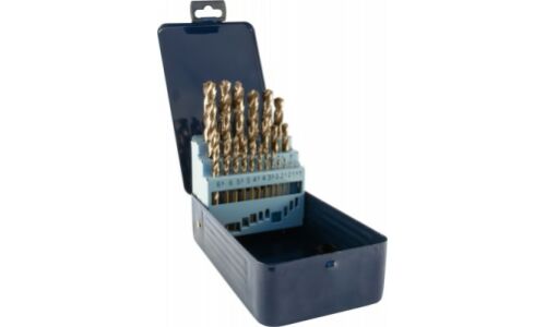 Свёрла по металлу Thorvik, спиральные, HSS Co, Ø1–10мм, в пластиковом кейсе, 19 шт, арт. TDBS19K5