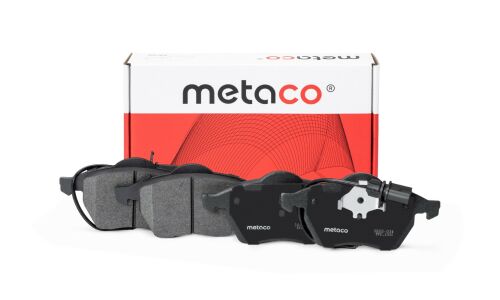 Колодки тормозные дисковые Metaco, передние, комплект на ось (4 шт), арт. 3000-034