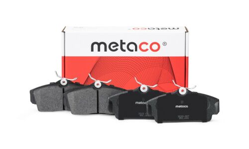 Колодки тормозные дисковые Metaco, передние, комплект на ось (4 шт), арт. 3000-067