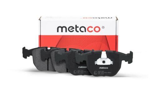 Колодки тормозные дисковые Metaco, передние, комплект на ось (4 шт), арт. 3000-083