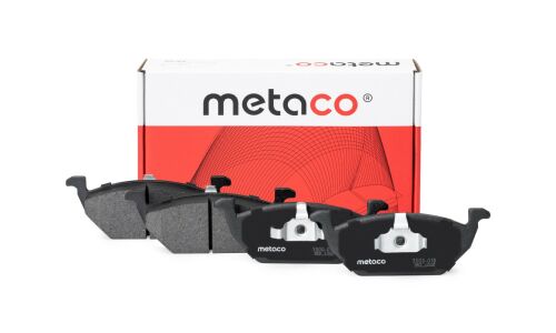 Колодки тормозные дисковые Metaco, передние, комплект на ось (4 шт), арт. 3000-018