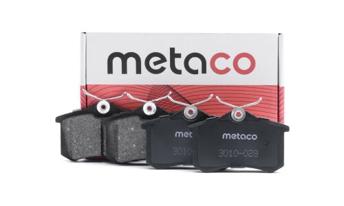 Колодки тормозные дисковые Metaco, задние, комплект на ось (4 шт), арт. 3010-028