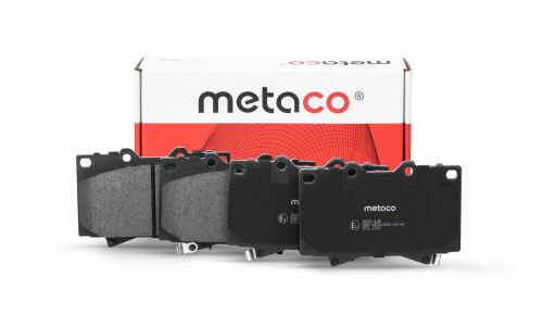 Колодки тормозные дисковые Metaco, передние, комплект на ось (4 шт), арт. 3000-146