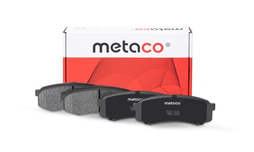Колодки тормозные дисковые Metaco, задние, комплект на ось (4 шт), арт. 3010-009